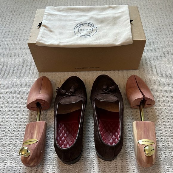 Brand New - Cobbler Union Thomas Brown Suede Tassel Loafer Shoes - Size 8UK - Picture 13 of 13